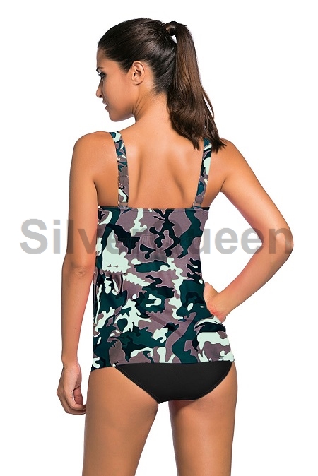 Tankini camouflage badetøj